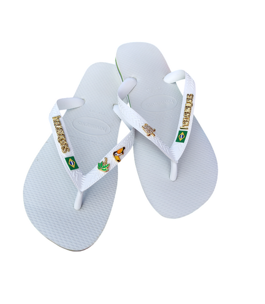 Havaianas Top com Pingente Estrela do Mar e Borboleta