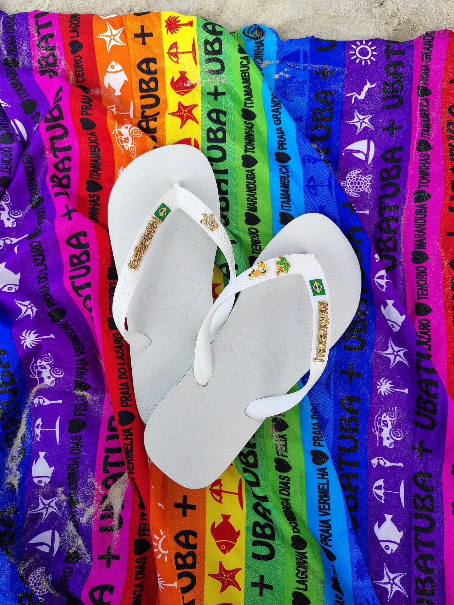 Havaianas Top com Pingente Estrela do Mar e Borboleta