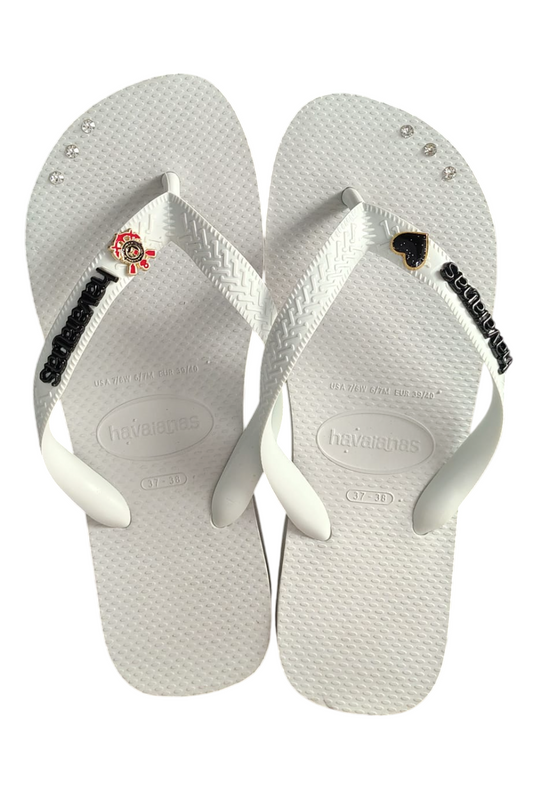 Havaianas Top + Pingente Corinthians e Logomarca Metalizada